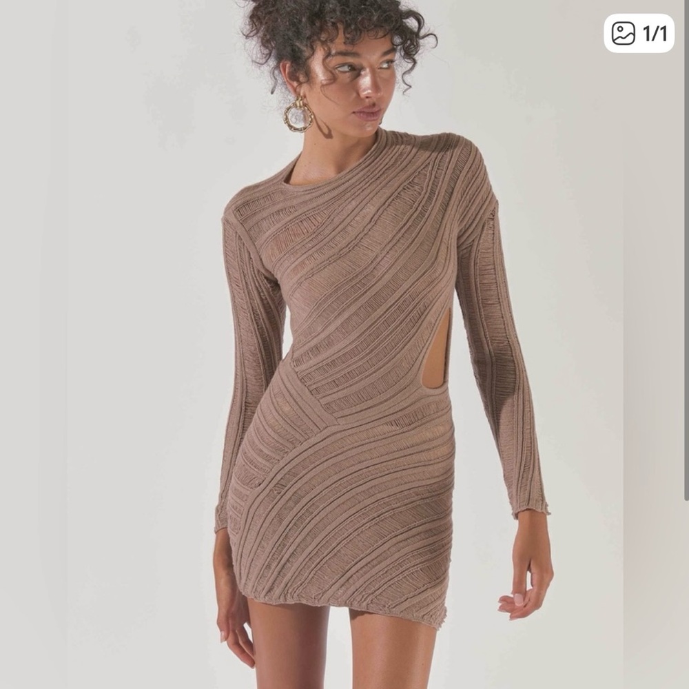 Long-Sleeve Knit Dress